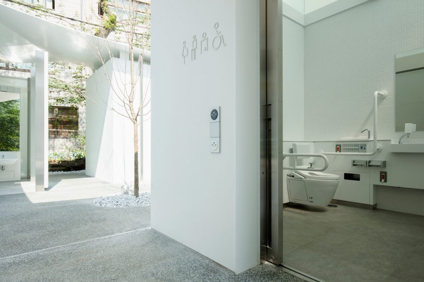 Public toilet in Tokyo's Ebisu East Park by Fumihiko Maki
