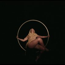 Beyoncé swings from Lee Broom’s Hanging Hoop Chair in Black is King visual album
