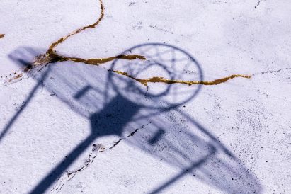 Victor Solomon mends LA basketball court using Japanese art of Kintsugi