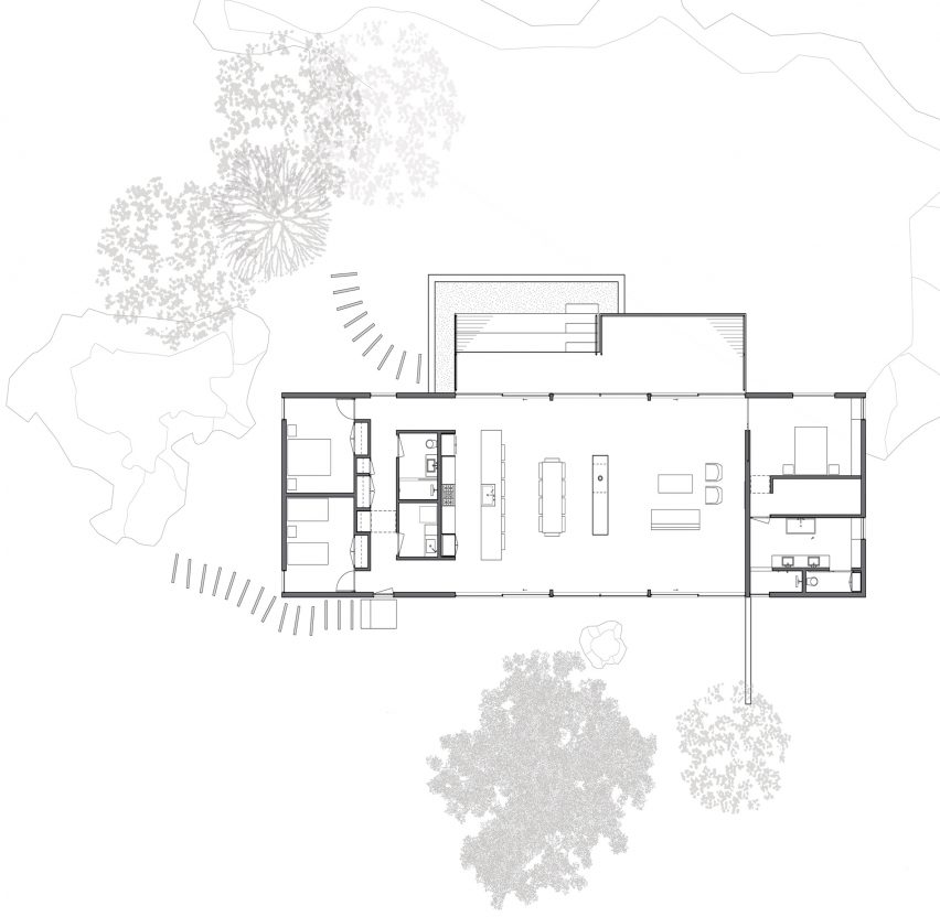 Ledge House by Desai Chia Architecture Floor Plan