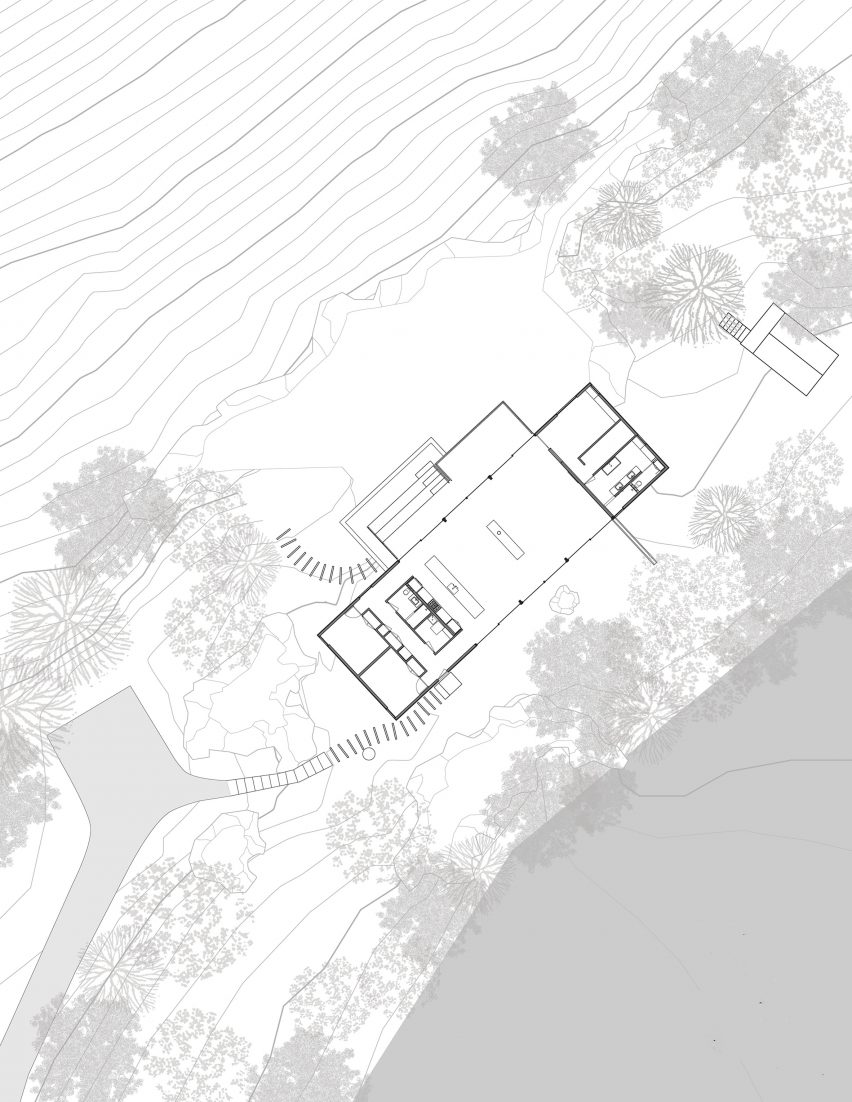 Ledge House by Desai Chia Architecture Site Plan