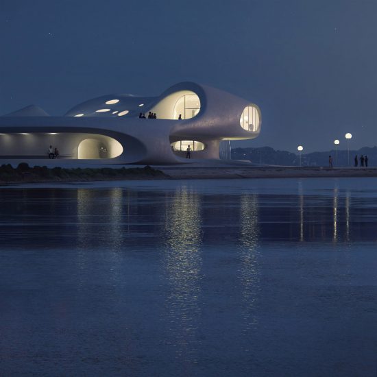 Wormhole Library overlooking the South China Sea in Haikou by MAD architects