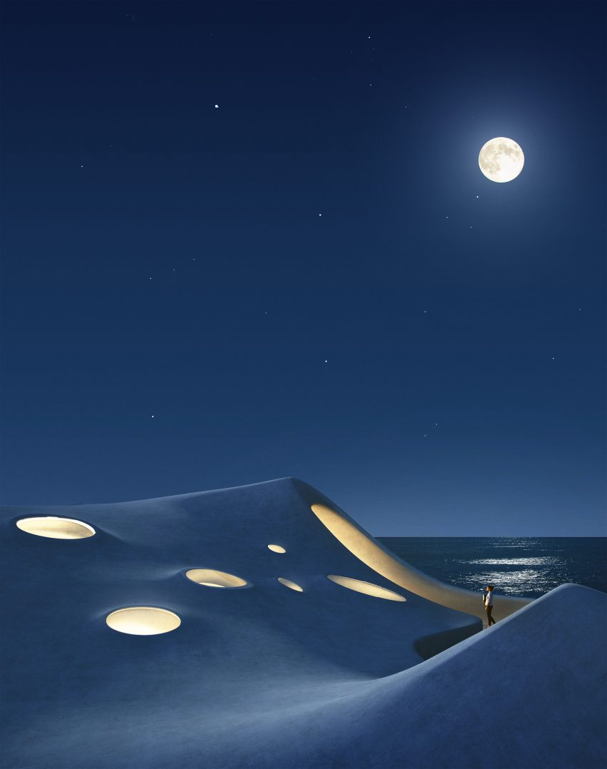 Wormhole Library overlooking the South China Sea in Haikou by MAD architects