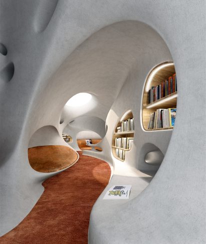 Wormhole Library overlooking the South China Sea in Haikou by MAD architects