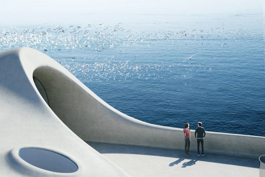 Wormhole Library overlooking the South China Sea in Haikou by MAD architects