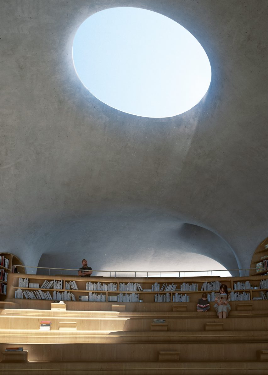 Wormhole Library overlooking the South China Sea in Haikou by MAD architects