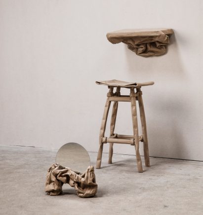 Ying Chang builds furniture out of paper for Malleable State collection