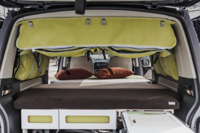 Nestbox is a modular trunk extension that turns cars into campers