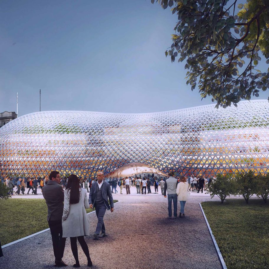 Demountable parliament plan as replacement for Palace of Westminster by Norman Foster 
