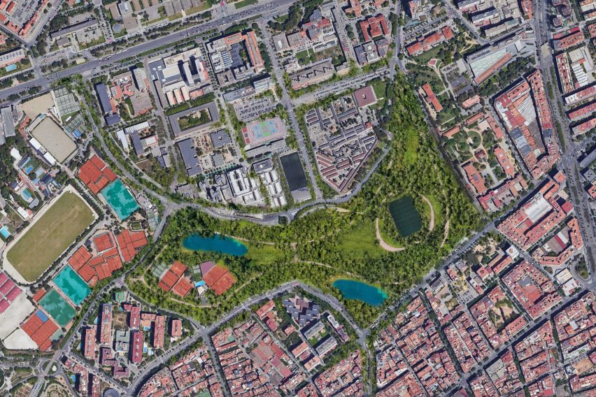 Nou Parc park at Nou Camp stadium in Barcelona by ON-A Architecture