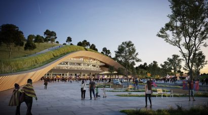Nou Parc park at Nou Camp stadium in Barcelona by ON-A Architecture