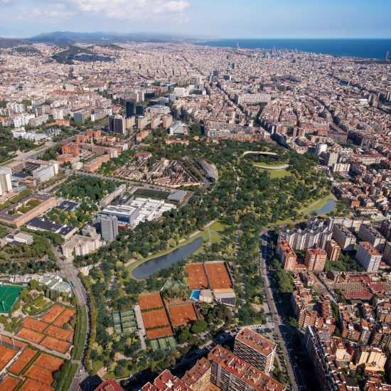 Nou Parc park at Nou Camp stadium in Barcelona by ON-A Architecture