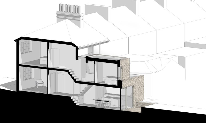 Step House extension in London by Grey Griffiths Architects