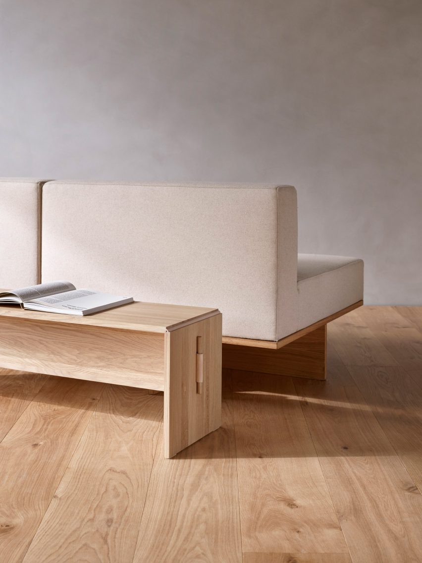 Cecilie Manz's flat-pack Plint table for Takt is made up of two parts