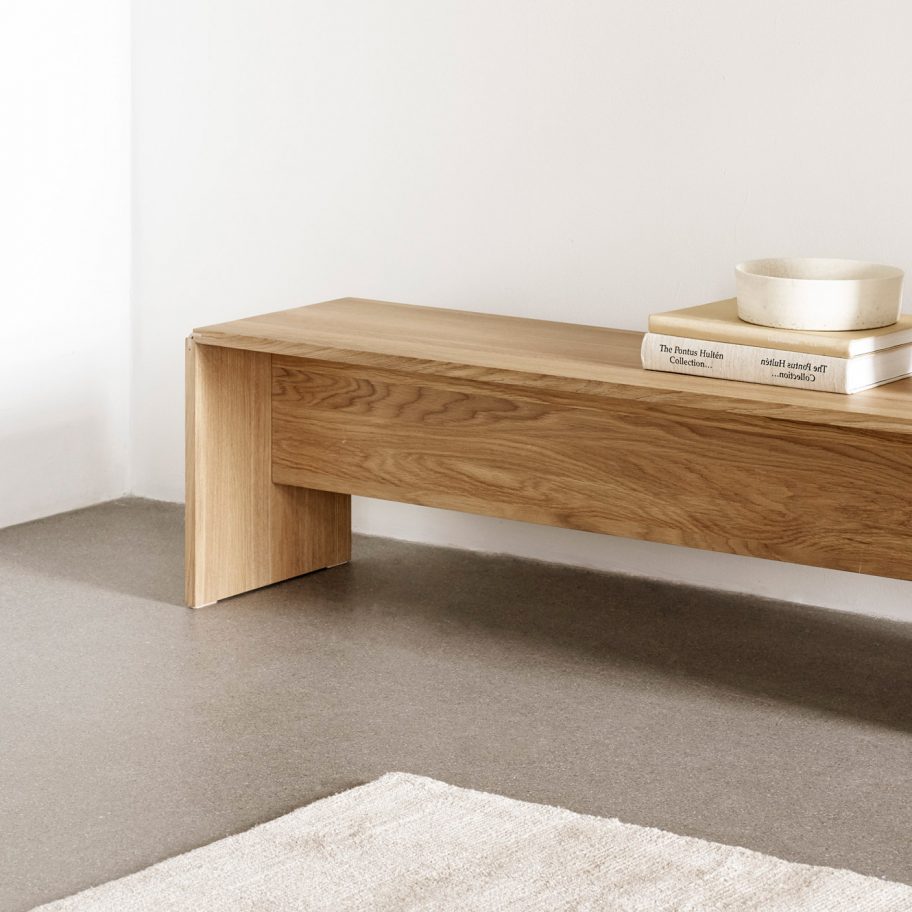 Cecilie Manz's flat-pack Plint table for Takt is made up of two parts