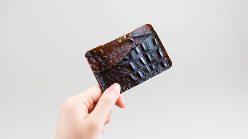 Tômtex is a leather alternative made from waste seafood shells and coffee