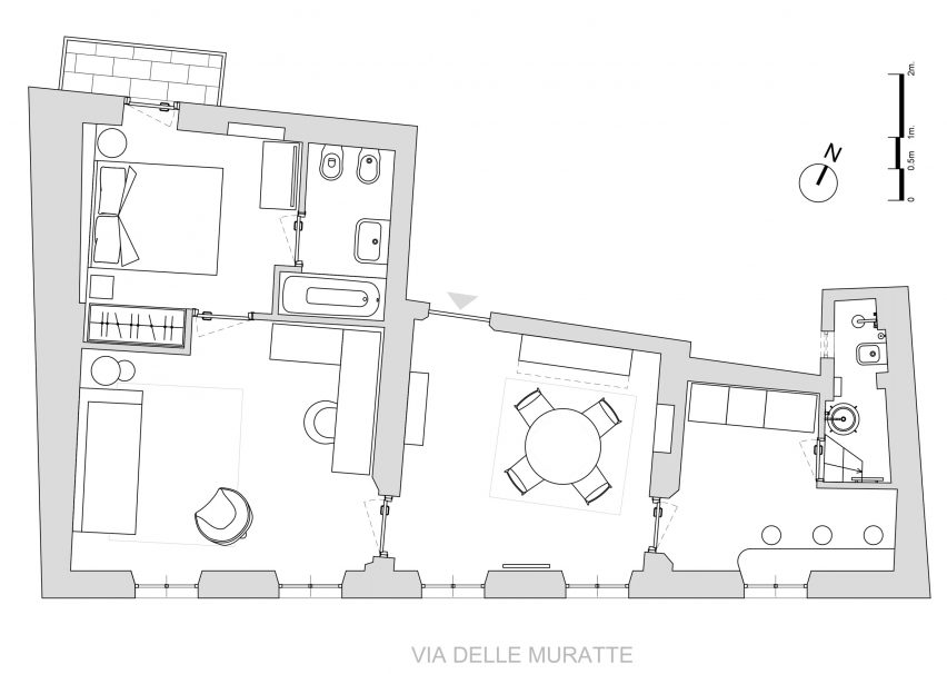 Trevi House apartment in Rome designed by Studio Venturoni