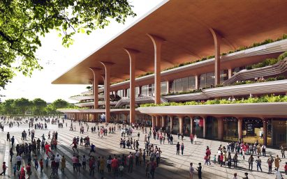 Xi'an International Football Centre stadium proposal by Zaha Hadid Architects in China