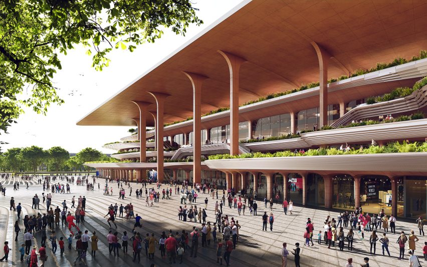 Xi'an International Football Centre stadium proposal by Zaha Hadid Architects in China