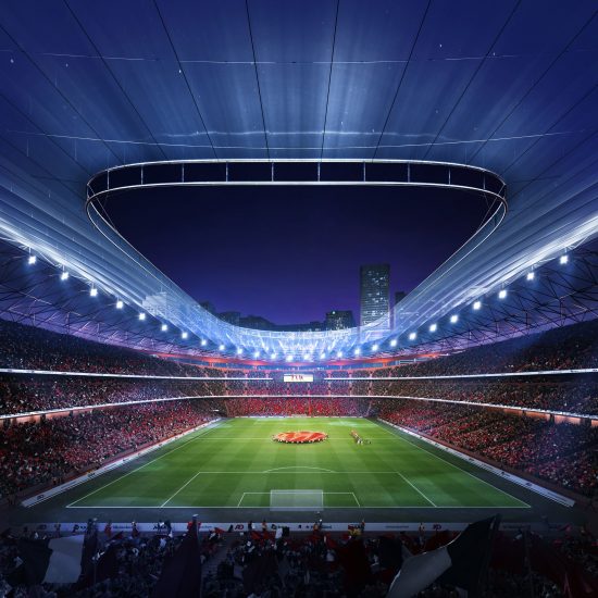 Xi'an International Football Centre stadium proposal by Zaha Hadid Architects in China