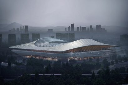 Xi'an International Football Centre stadium proposal by Zaha Hadid Architects in China