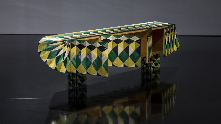 Front of the Exquisite Corpse Longbow credenza