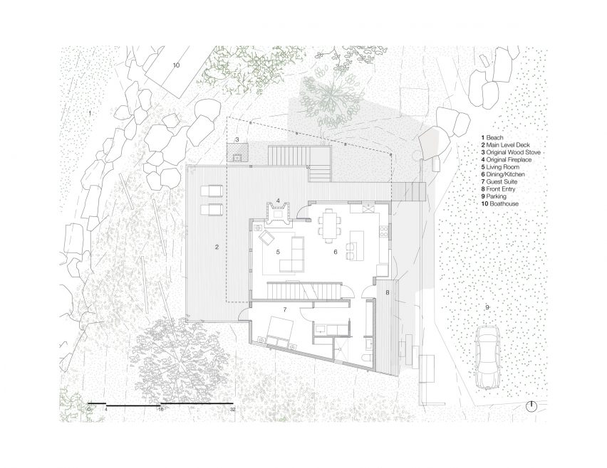 Floor plan of Aldo Beach House by Wittman Estes