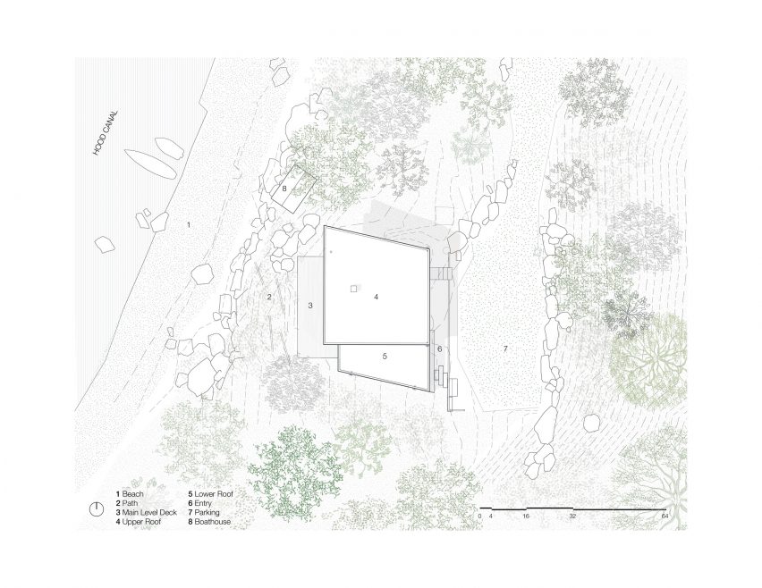 Site plan of Aldo Beach House by Wittman Estes