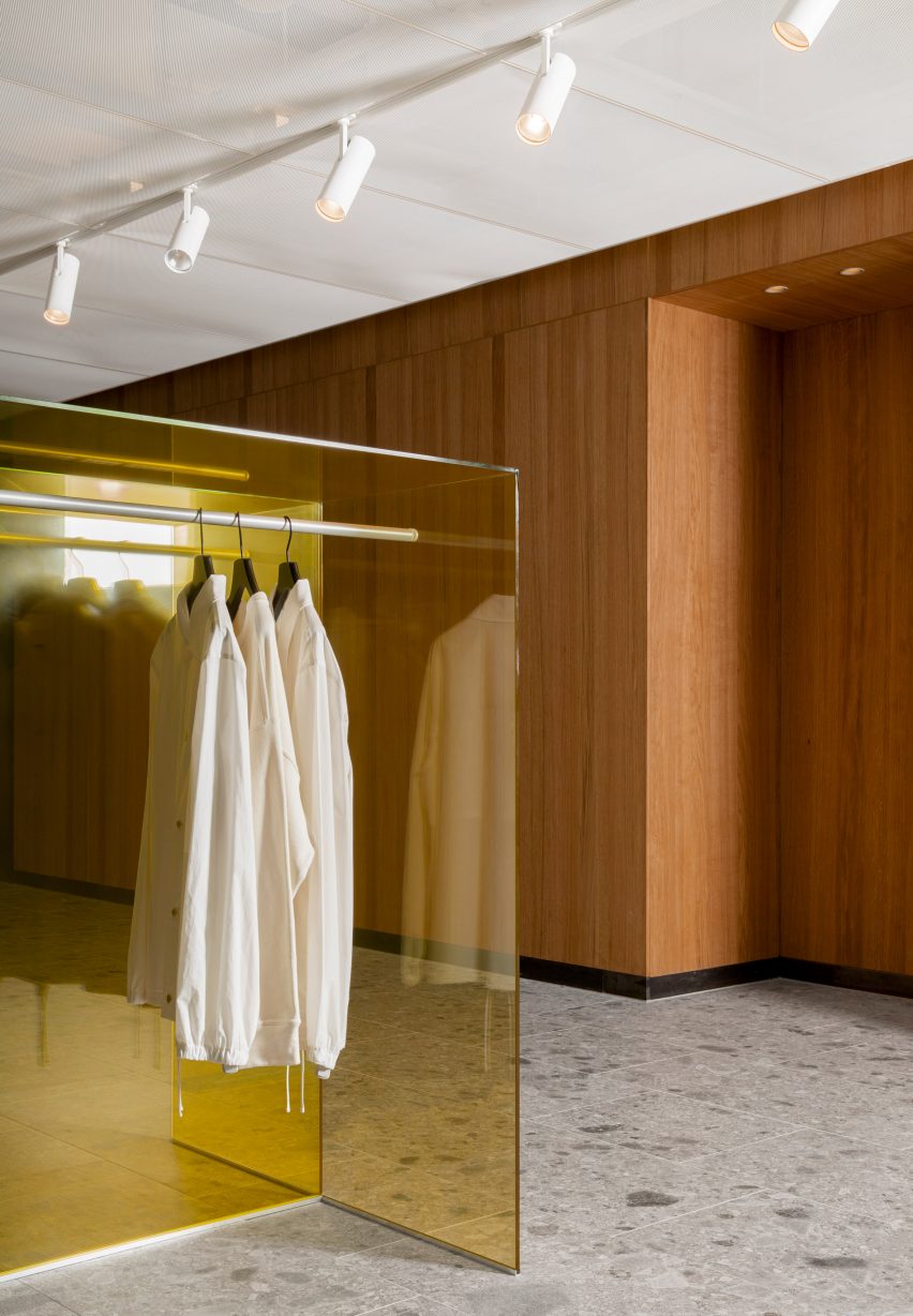Menswear department in Alsterhaus, Hamburg designed by Norm Architects