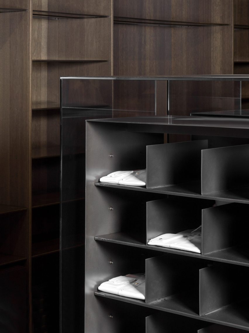 Menswear department in Alsterhaus, Hamburg designed by Norm Architects