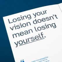 Atkinson Hyperlegible typeface for visually impaired on Braille Institute branding