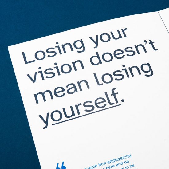 Atkinson Hyperlegible typeface for visually impaired on Braille Institute branding