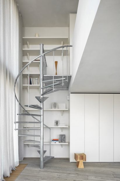 Apartment in Belgium includes spiral staircase
