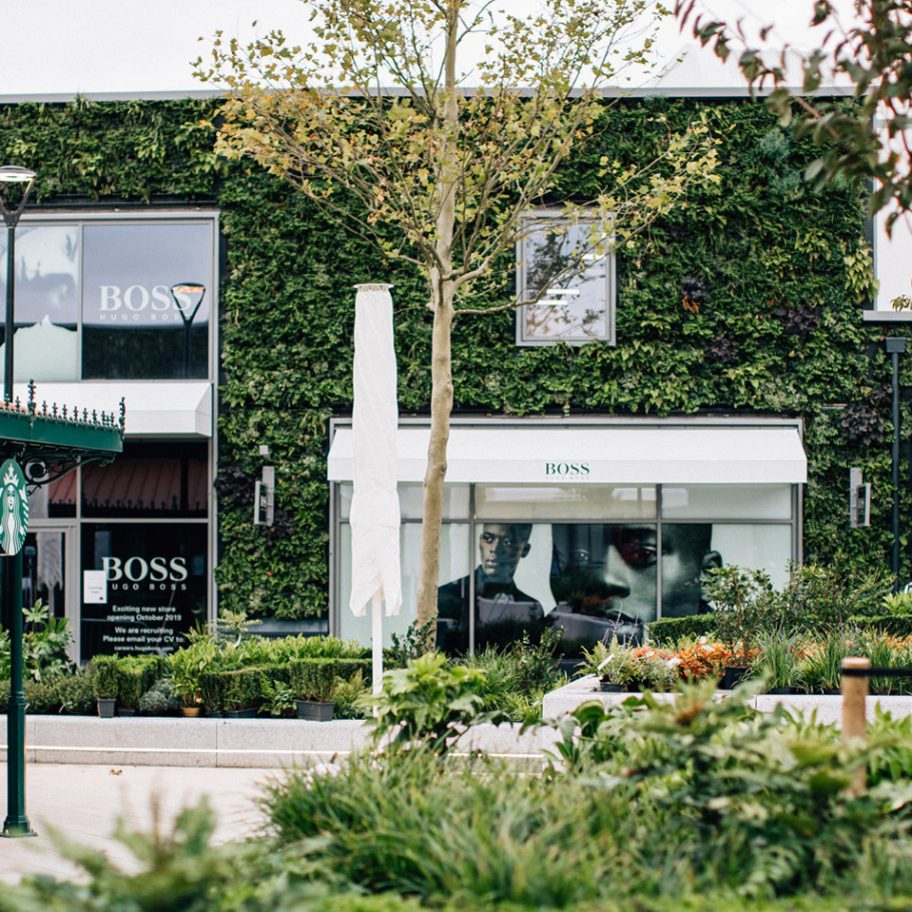 McArthurGlen's Designer Outlet's green wall