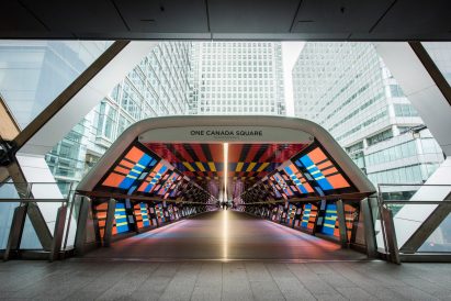 Camille Walala unveils Adams Plaza Bridge artwork as part of London Mural Festival