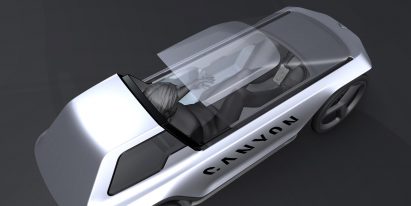 Canyon's Future Mobility Concept is a pedal-powered hybrid between a car and an e-bike