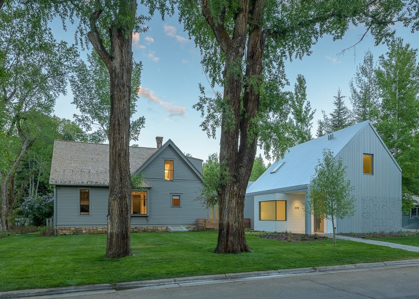 Exterior and perforated metal facade Music Box by CCY Architects