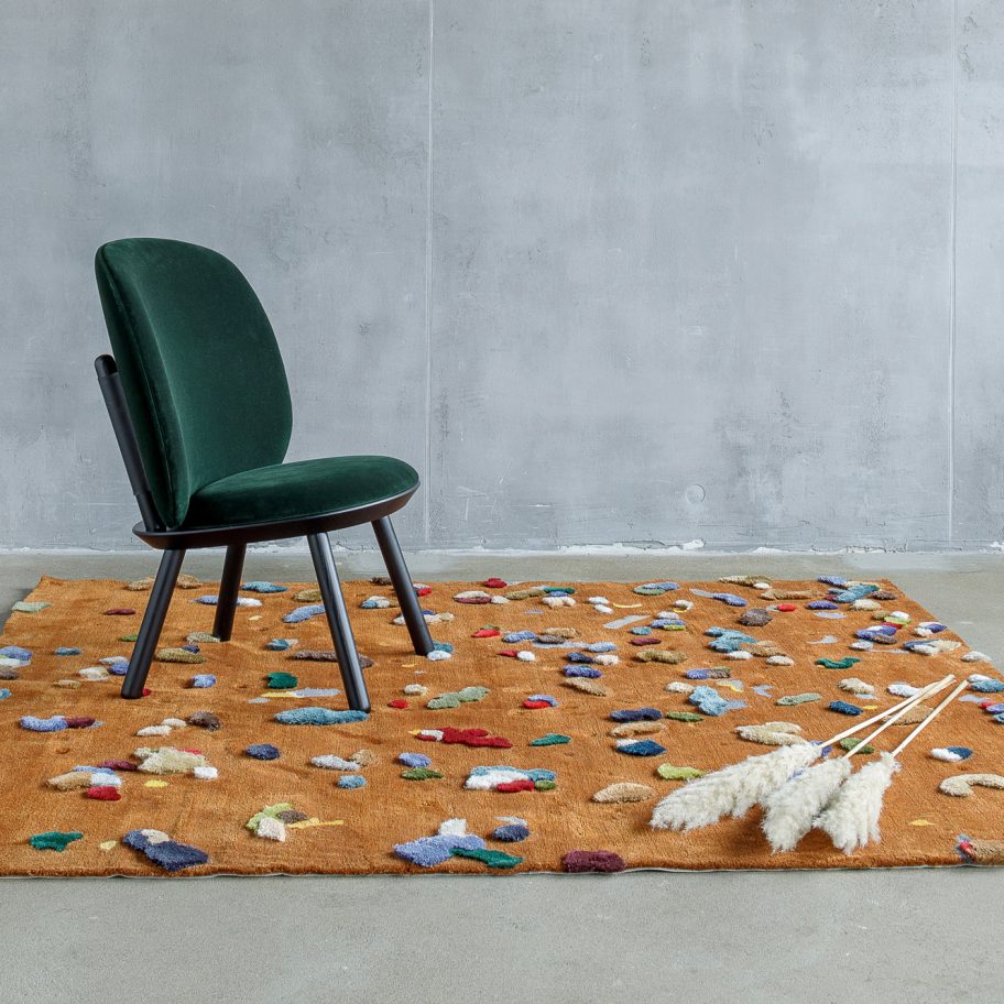Brown Chaos rug by Audrone Drungilaite for Emko