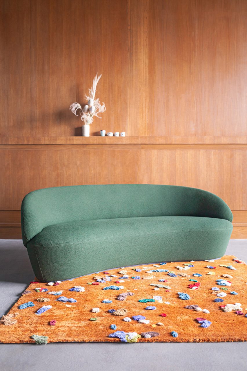 Brown Chaos rug by Audrone Drungilaite