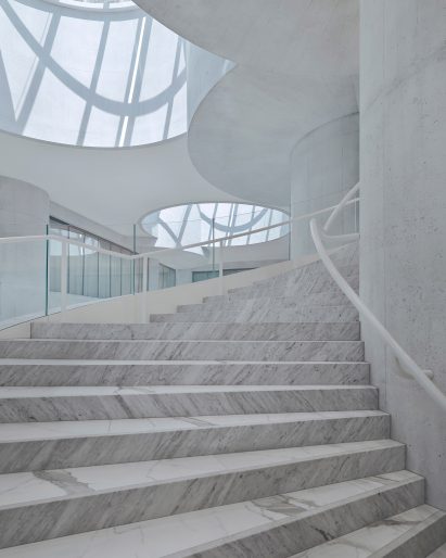 Lindt Home of Chocolate by Christ & Gantenbein spiral staircase
