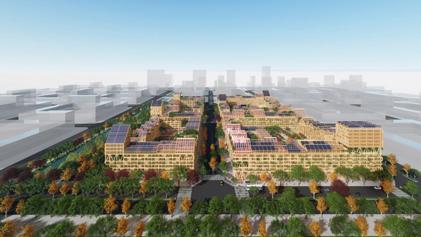 Self-Sufficient City proposal by Guallart Architects for Xiong'an New Area in China