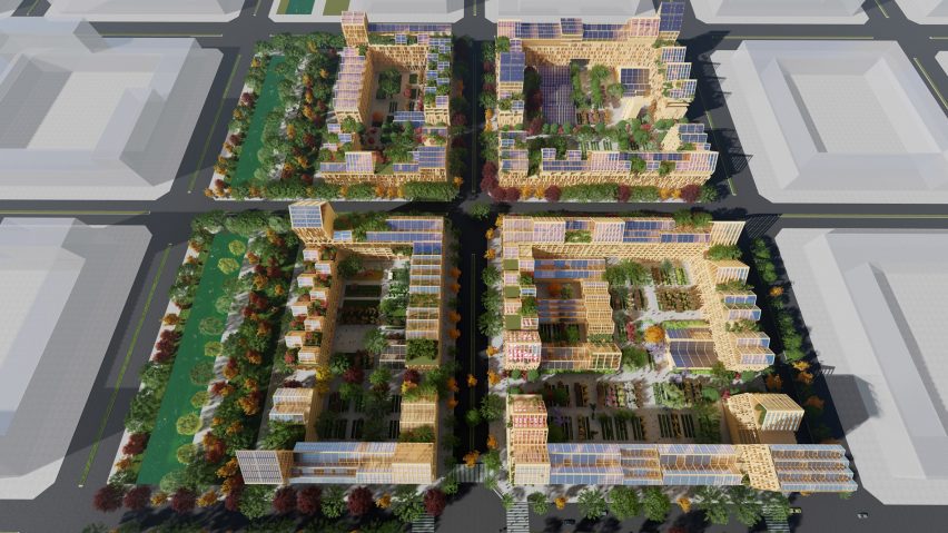 Self-Sufficient City proposal by Guallart Architects for Xiong'an New Area in China