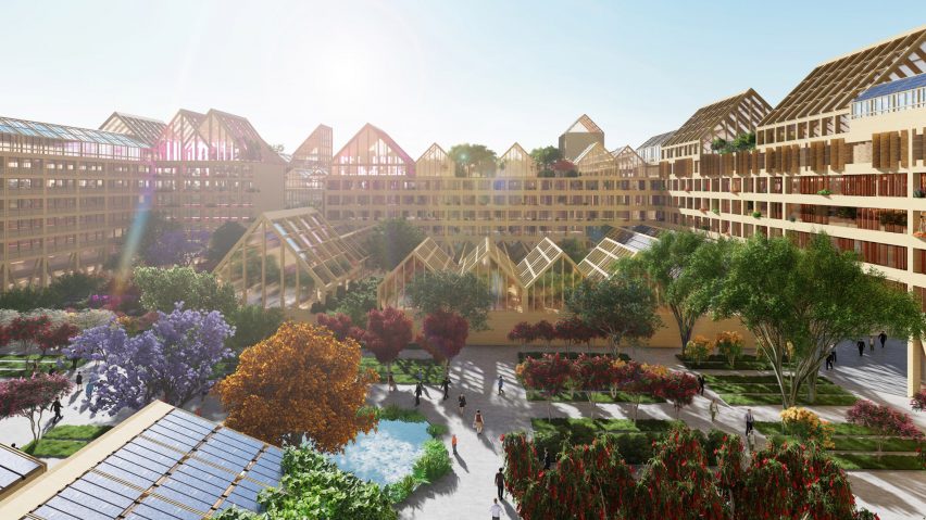 Self-Sufficient City proposal by Guallart Architects for Xiong'an New Area in China
