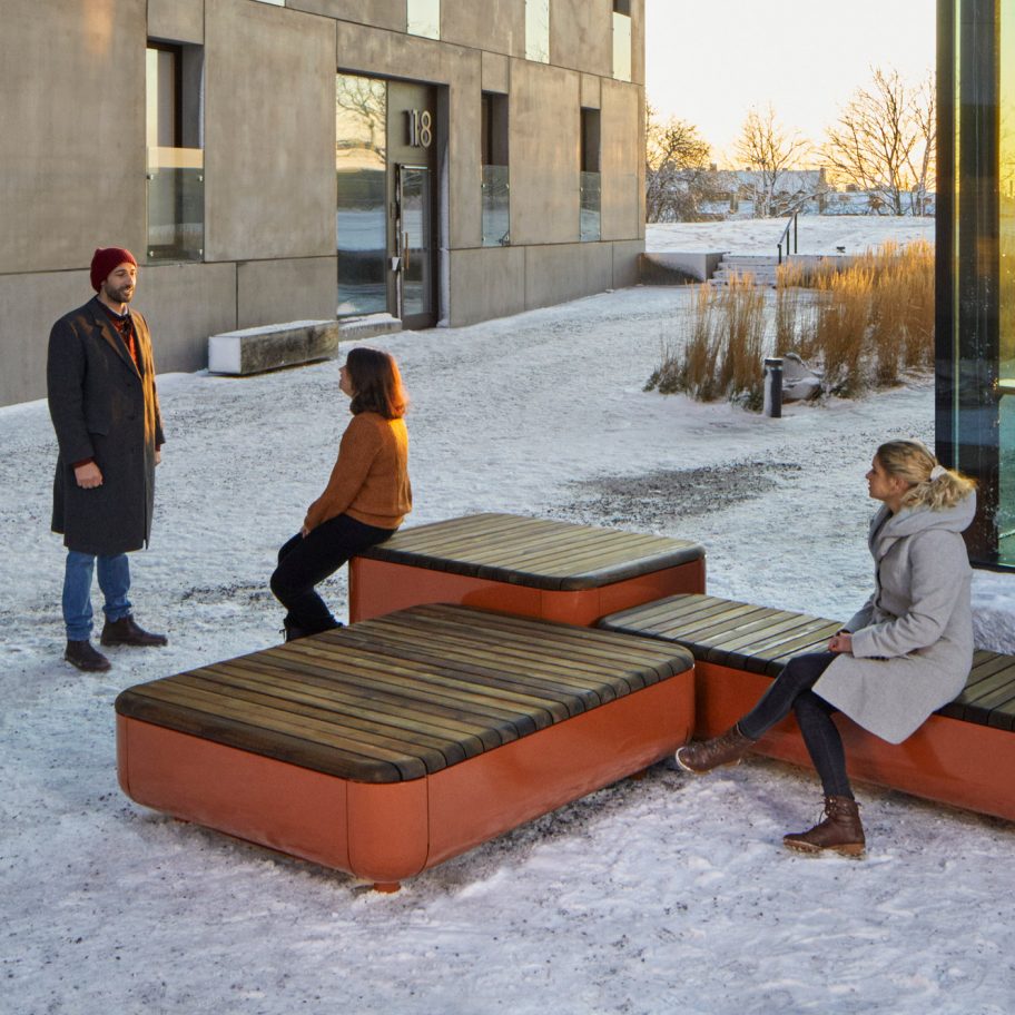 The Stones modular bench system by Vestre