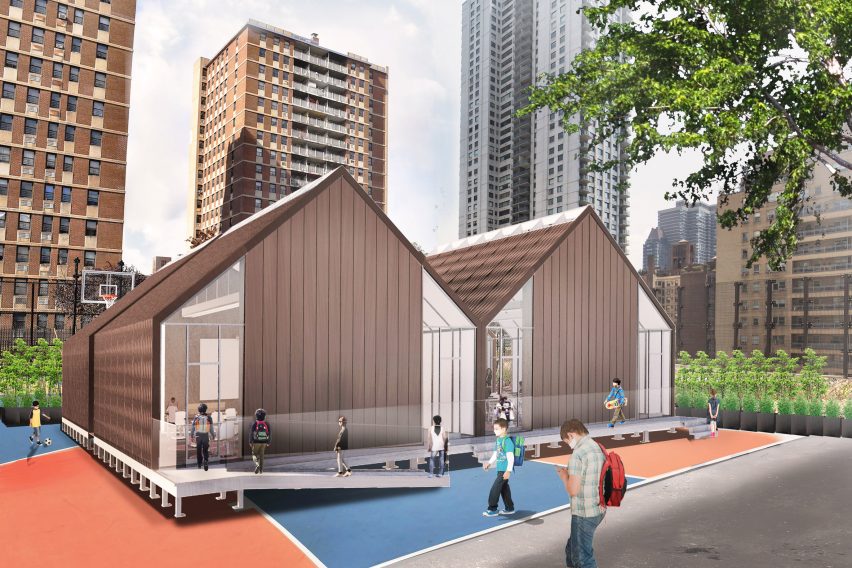 Modular School/House pop-up classrooms for coronavirus by SOM