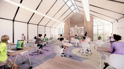 Modular School/House pop-up classrooms for coronavirus by SOM