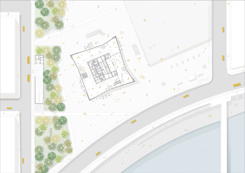 Berlin Cube office block in Washingtonplatz by 3XN
