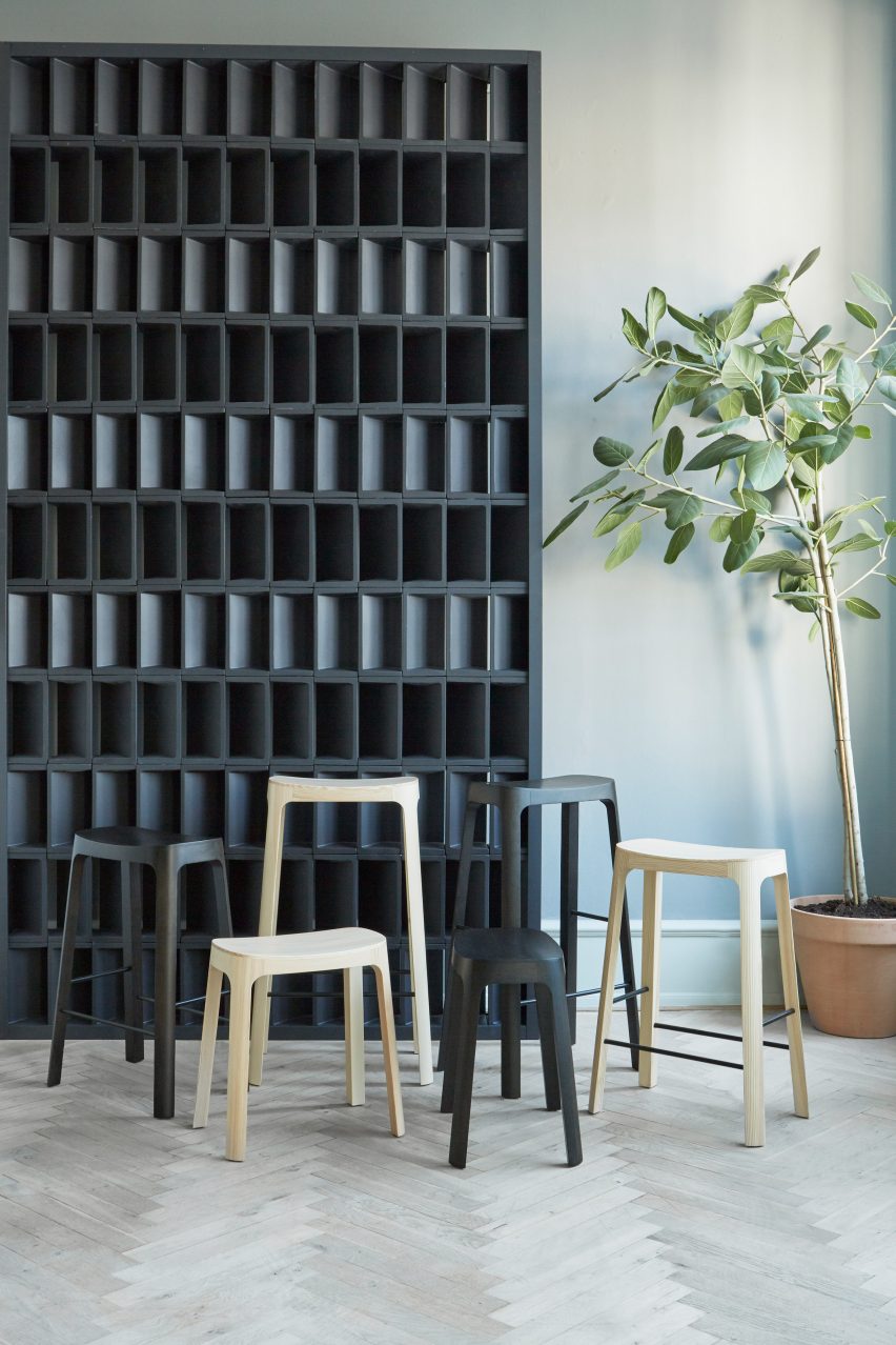 Daniel Schofield's Crofton Stool in black and pine