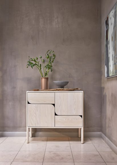 Ercol's wooden Verso High sideboard