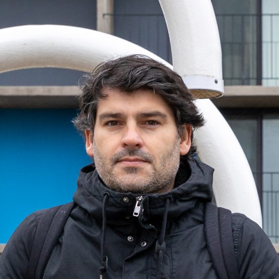 Exhibit Portrait photo of Columbus curator Iker Gil